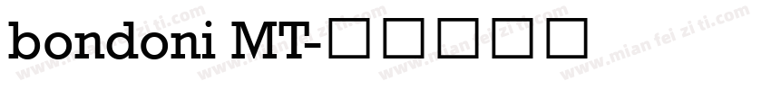 bondoni MT字体转换